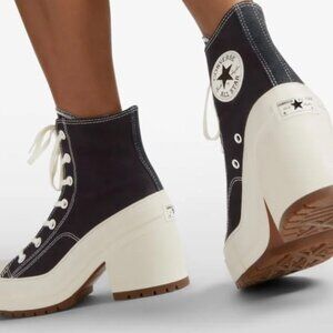 NWOT Converse Chuck 70 De Luxe Heel Shoes Black/WHite Size 6